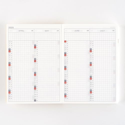 Hobonichi Techo 2025 Original Book [English/A6/January Start/Monday Monday Start Planner 2025