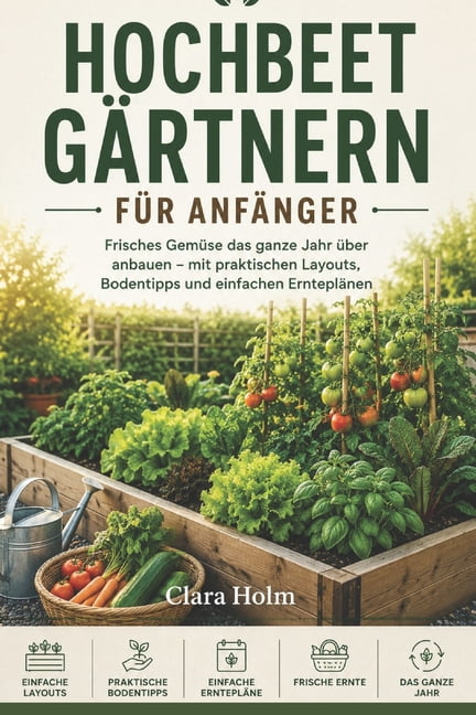 Hochbeetgarten fÃ¼r AnfÃ¤nger: Pflanzen Sie das ganze Jahr Ã¼ber frisches GemÃ¼se mit einfachen Layouts, Bodentipps und einf, (Paperback)