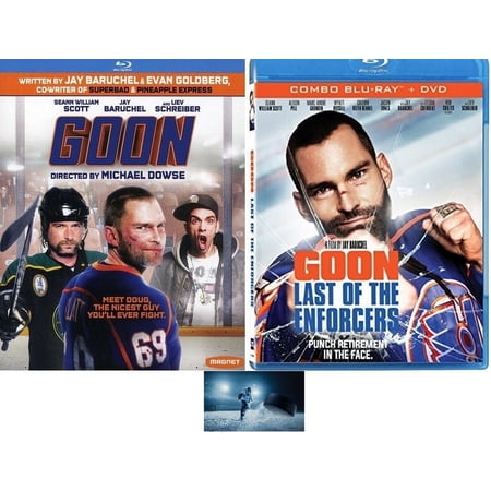 Hockey Blu Ray Double Feature Goon and Goon Last Of The Enforcers Includes Slap Shot Glossy Print Art Card