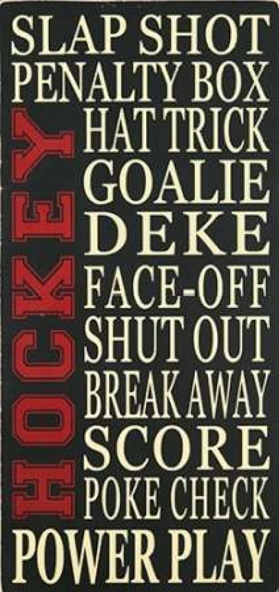 Hockey Canvas Art - Erin Deranja (10 x 20)
