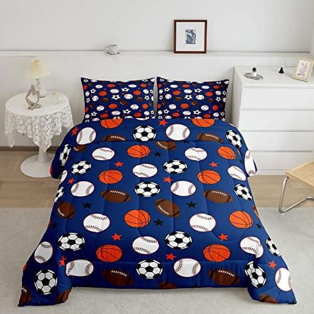Hockey Comforter Set Twin Size,Hockey Stadium Rink Bedding Set,Boys ...