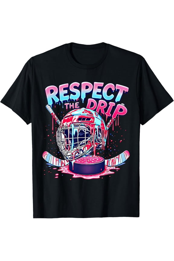 Hockey Drip For Boys Ice Cream Drip Youth Funny Sports T-Shirt All Size S-5Xl