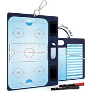 Hockey Dry Erase Board for Coaches 15x10.5 Inch Double Sided Hockey Whiteboard Coaching Board Equipment Includes 2 White Board Markers for The Hockey Accessories Making it The Perfect Coach Gifts