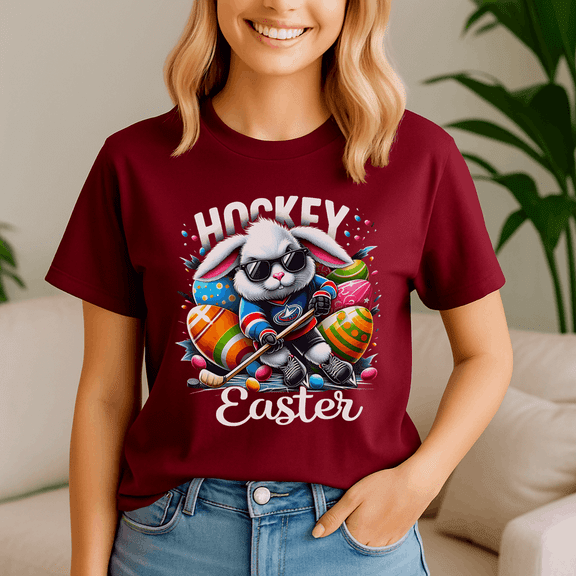 Hockey Easter Cool Bunny Ice Hockey Sports Easter Day Design Shirt , He is Rizzin,Easter Day Shirt, Happy Easter Day, Bunny Cute Tee,Jesus Easter Tshirt