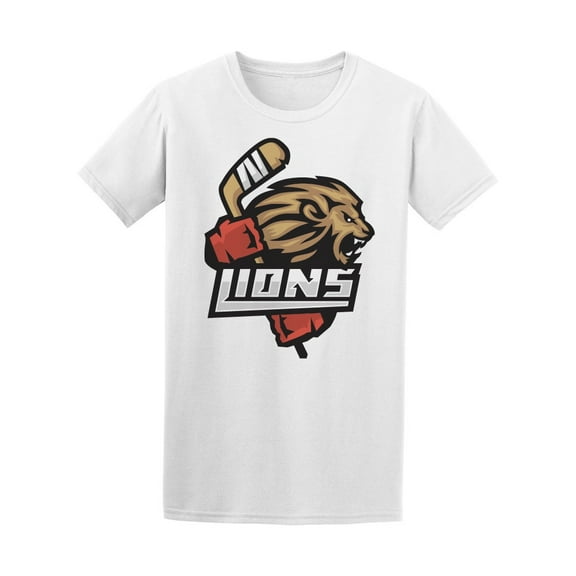 Hockey Emblem Ferocious Lion Tee Men's -Image by Shutterstock