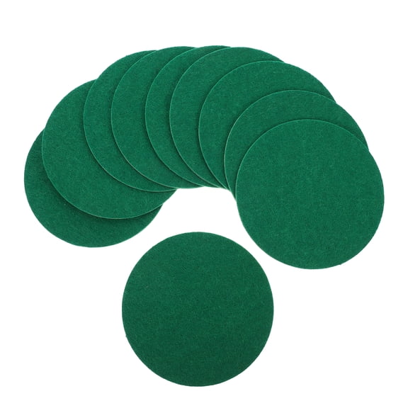FOMIYES 10Pcs Air Hockey Pusher Pad Green Polyester Fiber Replacement Parts for Vigorous Table Use