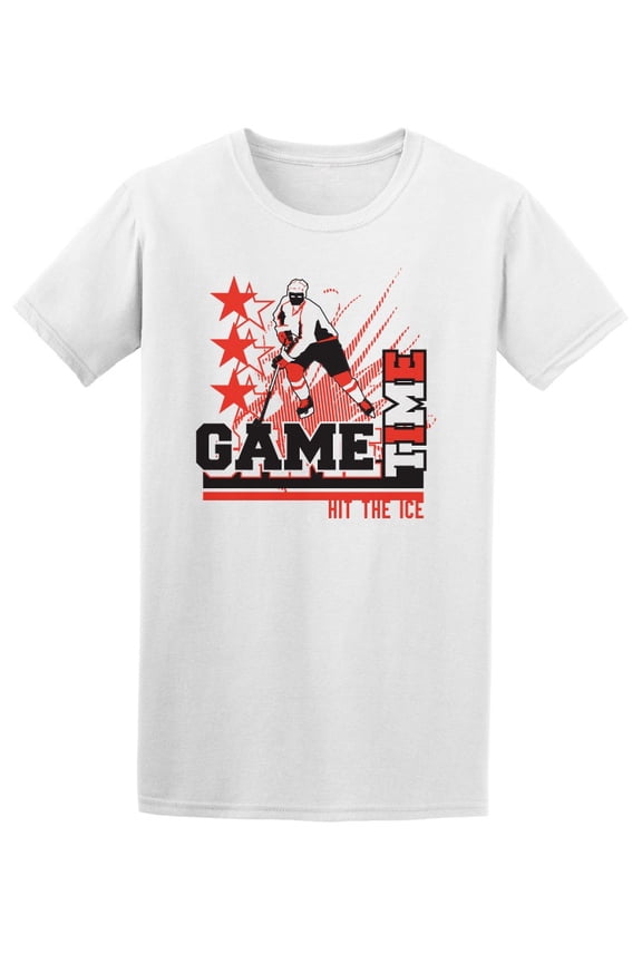 Hockey Game Time: Hit The Ice T-Shirt Men -Image by Shutterstock, Male Medium
