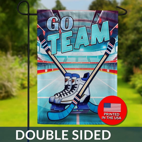 Hockey Garden Flag Go Team Double Sided Sports Decor 1