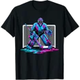 thumbnail image 1 of Hockey Goalie Ice Cream Drip Boys Ice Hockey Sport Player T-Shirt All Size S-5Xl, 1 of 4
