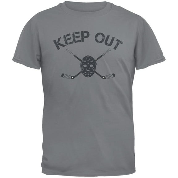 Hockey Goalie Keep Out Gravel Adult T-Shirt - Large