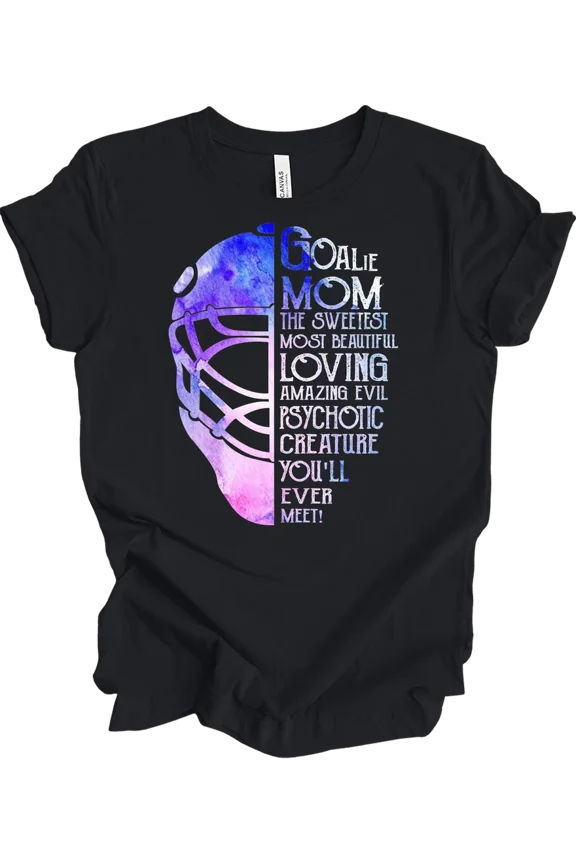 Hockey Goalie Mom Sweetest Most Beautiful Game Day Gift Unisex T-Shirt, up to Size 5XL