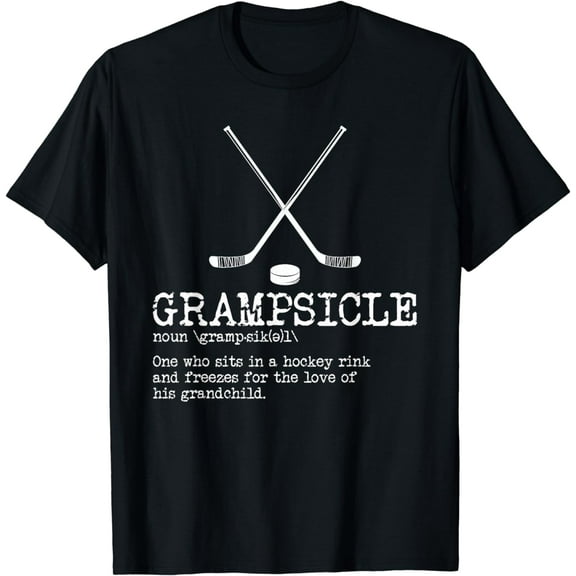 Hockey Grandpa Shirt - Grampsicle Definition Funny T Shirt T-Shirt