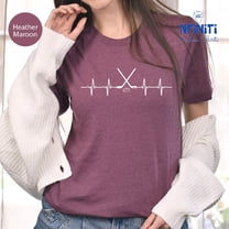Hockey Heartbeat T-shirt: Ice Hockey Lover, Sports Fan Gift All Size S-5Xl
