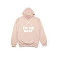 thumbnail image 1 of Hockey Hoodie, Ice Ice Baby, Unisex Hoodies, Hockey Apparel, Ice Hockey, Funny Hoodies, Gift For Hockey Player, Gift For Him, Fashion, humor, Peach (White Text), MEDIUM, 1 of 1