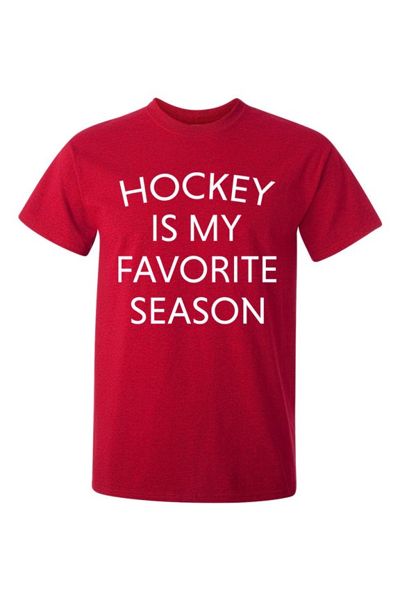 Hockey Is My Favorite Season Unisex Short Sleeve T-shirt-Antique Cherry Red-medium