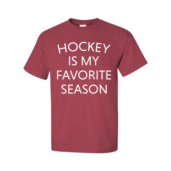 Hockey Is My Favorite Season Unisex Short Sleeve T-shirt-Heather Cardinal-xxl