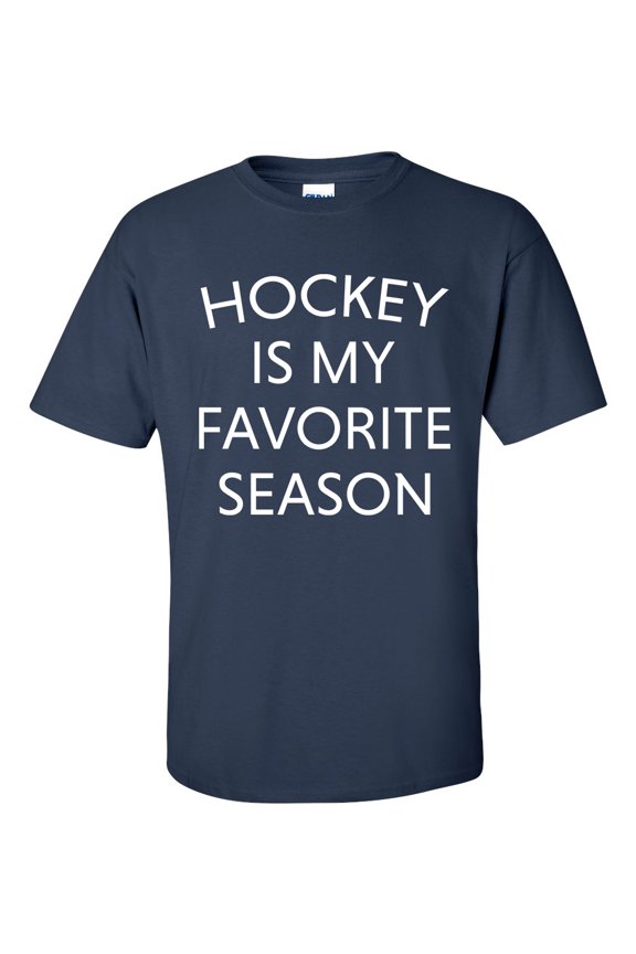 Hockey Is My Favorite Season Unisex Short Sleeve T-shirt-Navy-large