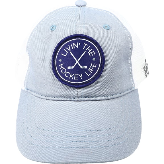 Pavilion Gift Company - Hockey Life - Slate Gray Adjustable Mesh Hat