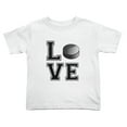 thumbnail image 1 of Hockey Love Cute Toddler T-Shirts for Boys Girls (White, Youth XL), 1 of 5