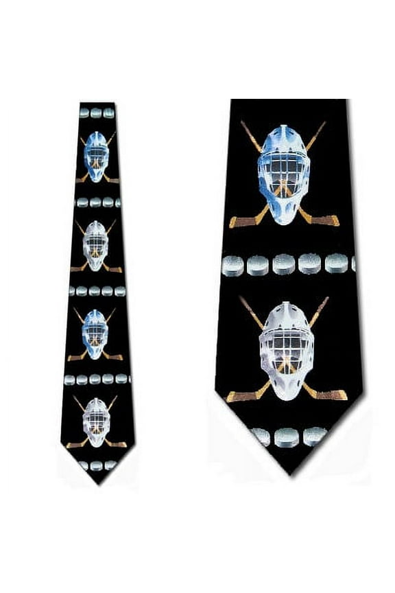 Hockey Masks and Sticks Necktie Mens Tie