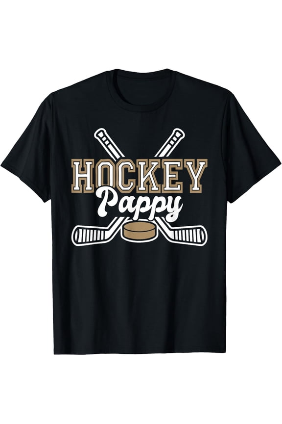 Hockey Pappy Vintage Papa Player Graphic T-Shirt