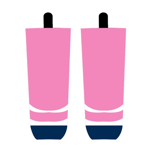 Hockey Performance Crew Socks - Multiple Designs & Colors - Youth & Adult - Hockey Long -Calf Socks or Hockey Player Lover Fans Coaches Light pink 110