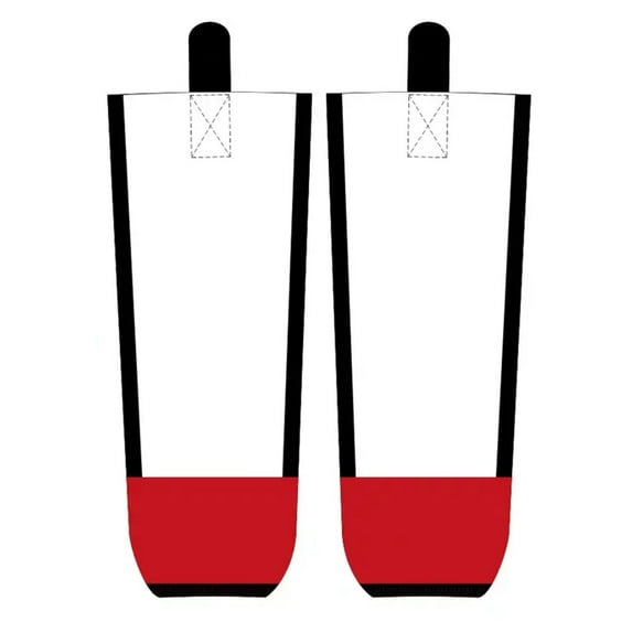 Hockey Performance Crew Socks - Multiple Designs & Colors - Youth & Adult - Hockey Long -Calf Socks or Hockey Player Lover Fans Coaches Red M