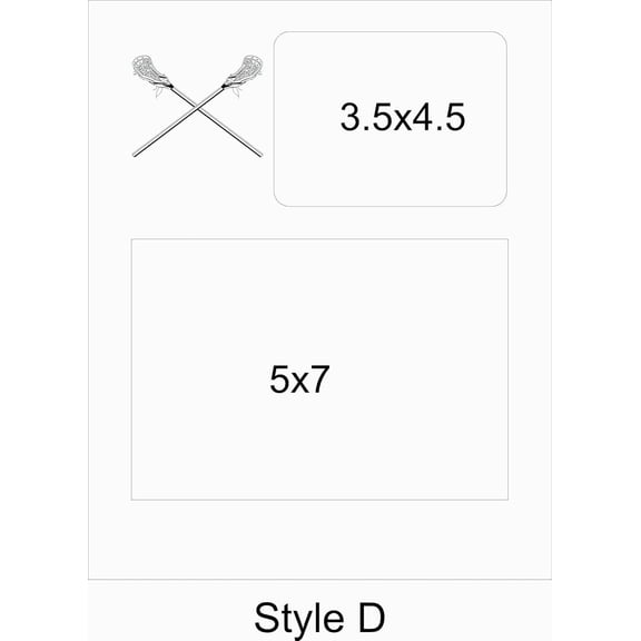 Hockey Picture Frame (8x10 Layout D)