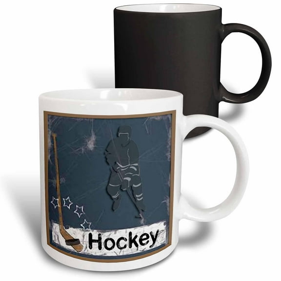 3drose, Hockey Player, 11oz Magic Transforming Mug