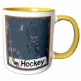 thumbnail image 1 of 3drose, Hockey Player, 15oz Two-tone Yellow Mug, 1 of 6
