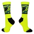 thumbnail image 1 of Hockey Player Crew Socks (Neon Yellow/Black, Medium), 1 of 2