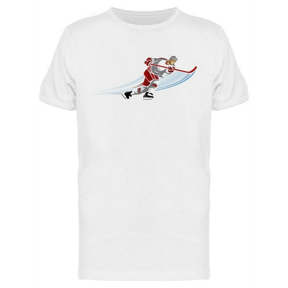 Hockey Player Design T-Shirt Men -Image by Shutterstock, Male XX-Large
