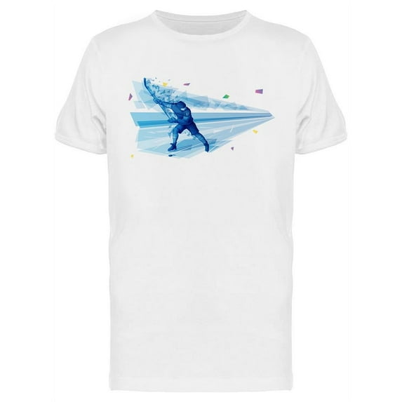 Hockey Player Presenting Shot T-Shirt Men -Image by Shutterstock, Male Medium