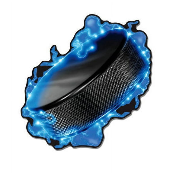 Hockey Puck - 8" Vinyl Sticker - For Car Laptop I-Pad - Waterproof Decal