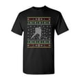 thumbnail image 1 of Hockey Puck Helmet Jersey Sports Ugly Christmas DT Adult T-Shirt Tee, 1 of 2