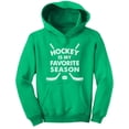 thumbnail image 1 of Hockey Season Pullover Kids Hoodie - Perfect Gift for Young Hockey Lovers - Quality Cozy Fleece Pullover - Athletic-Inspired Apparel - Boys and Girls Sporty Gray Hoodie - X-Large Green, 1 of 6
