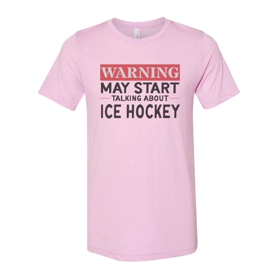 Hockey Shirt, Talking About Ice Hockey, Ice Hockey Shirt, Hockey Gift, Unisex Fit, Gift For Hockey Fan, Sublimated Design, Hockey Tee, Lilac, SMALL