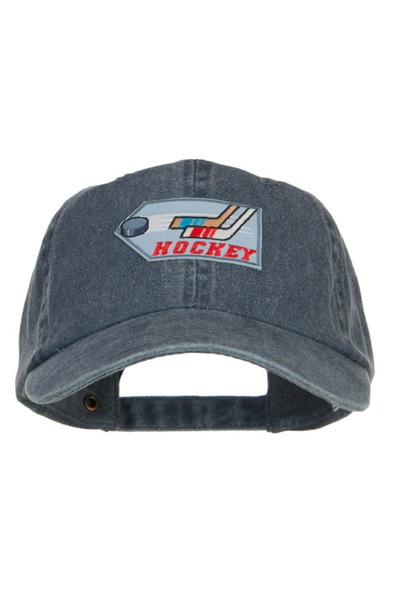 Hockey Shooting Patch Dyed Washed Cap - Navy OSFM