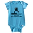 thumbnail image 1 of Hockey Skills Loading Funny Sports Humor Baby Bodysuit (Blue), 6-9 Months, 1 of 2