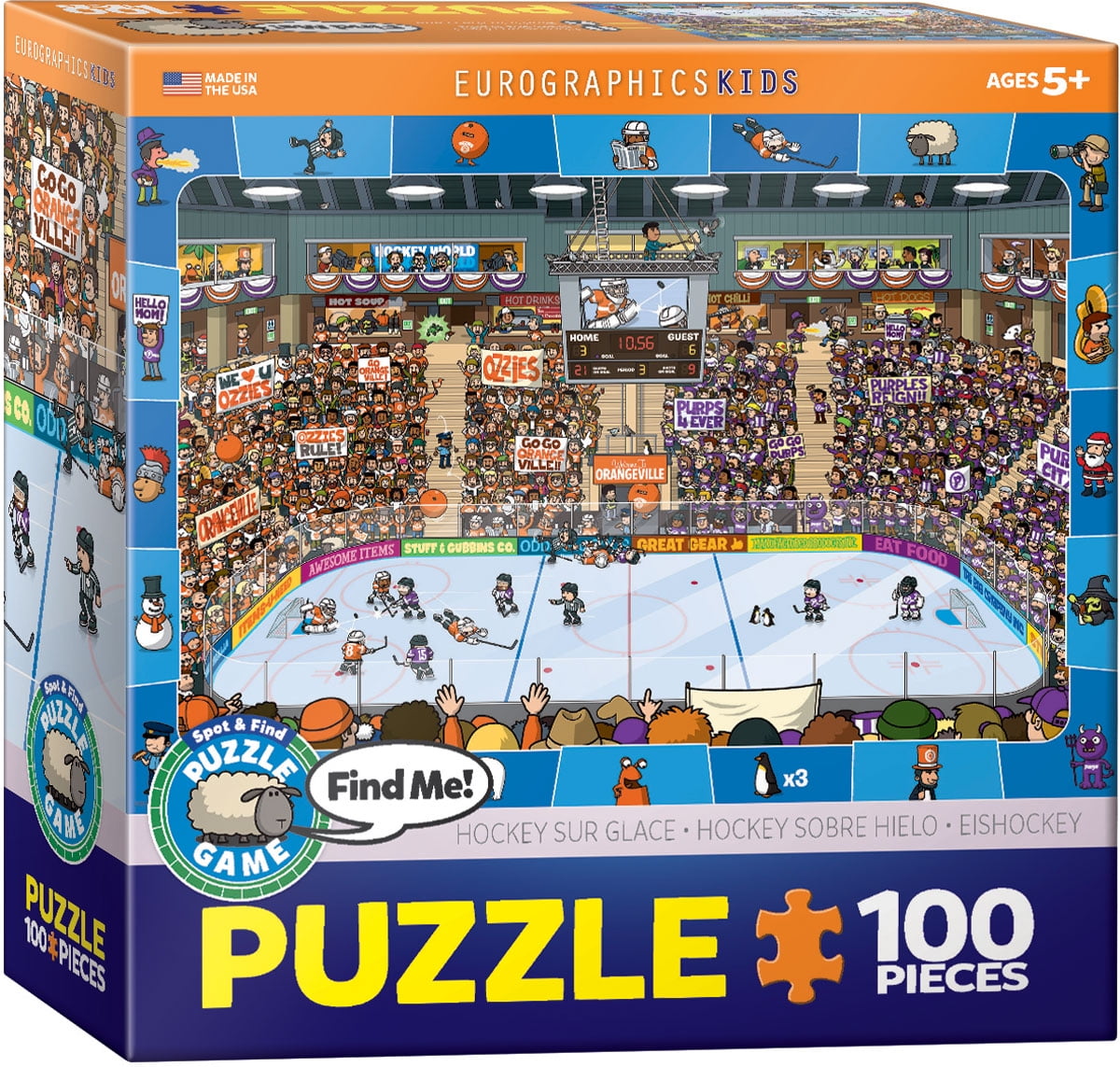 Hockey -spot u0026 find 100-piece puzzle - walmart.com