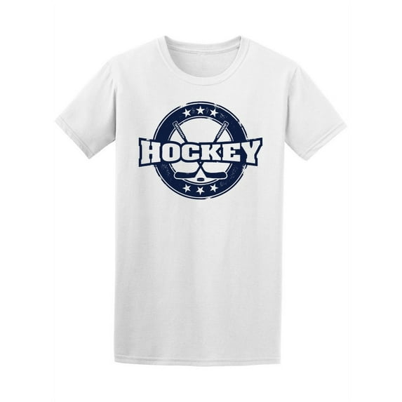 Hockey Stick Puck Sticker Tee Men's -Image by Shutterstock
