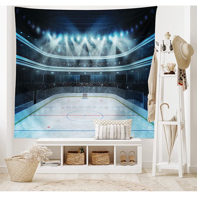 Hockey Tapestry, Photo Of A Sports Arena Full Of People Fans Audience