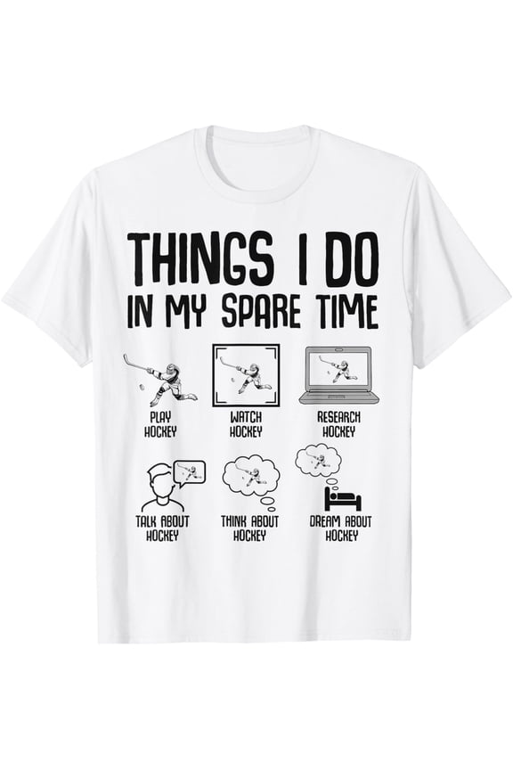 Hockey Things I Do In My Spare Time Ice Hockey Boys T-Shirt All Size S-5XL