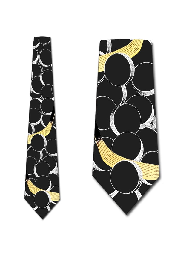 Hockey Ties Mens Sports Necktie Hockey Puck Tie by Three Rooker