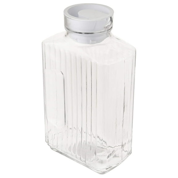 Anchor Hocking Glass Bistro Pitcher with White Stopper, 64-Ounce, Clear