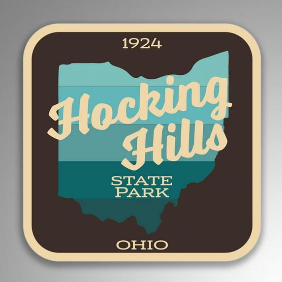Hocking Hills State Park Decal Sticker | 4-Inches By 4-Inches | Vinyl Sticker | UV Protective Laminate | SP092