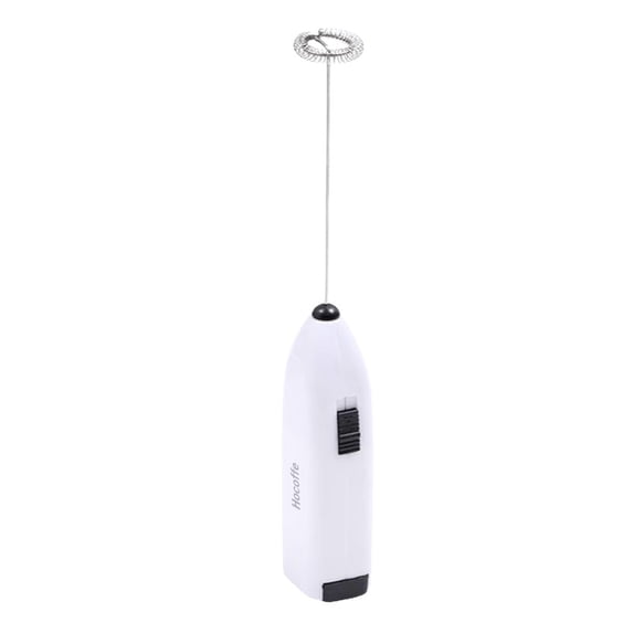 Hocoffe Powerful Handheld Milk Frother Wand - Ultra-Fast Electric Drink Mixer & Whisk for Coffee, Lattes, Cappuccinos, Matcha, Hot Chocolate & Creamer - White