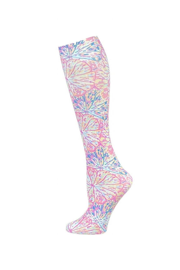 Citrus Pink Blossom Socks Large