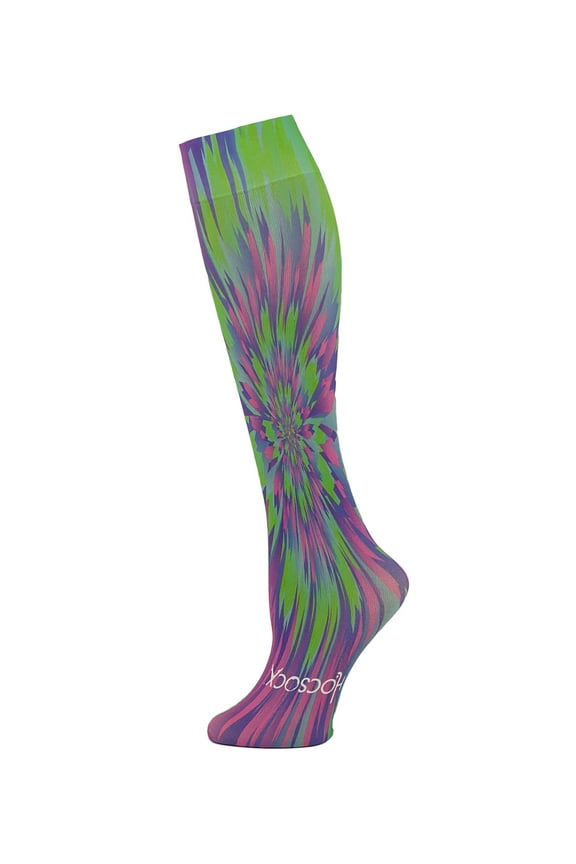 Psychedelic Green/Fuchsia Socks Large