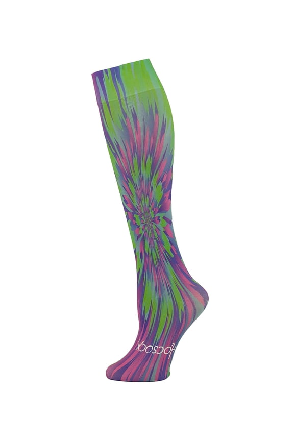 Psychedelic Green/Fuchsia Socks Medium